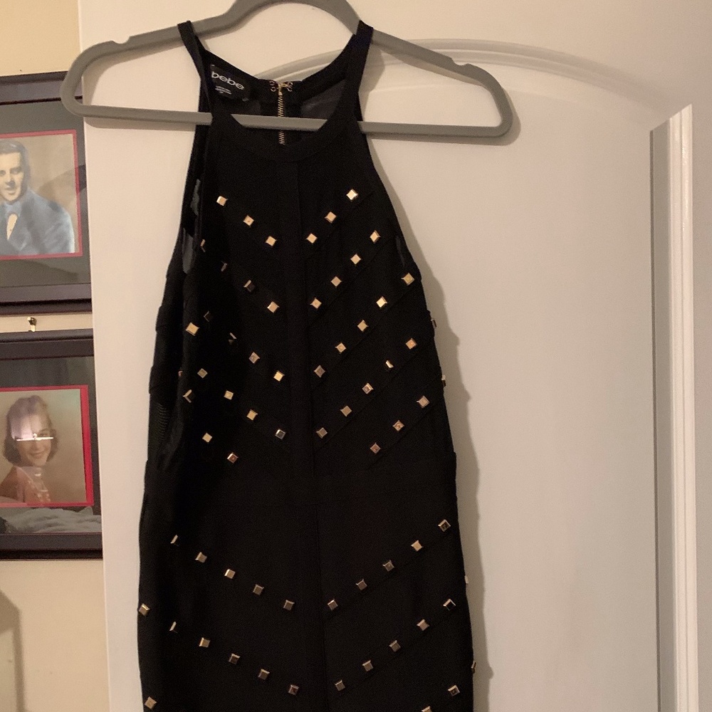 Bebe Stud & Mesh Banded Sleveless Dress - Picture 3 of 6